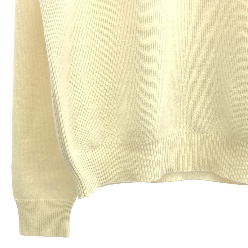 Bottega Veneta - Cashmere Blend Crew Neck Knitted Sweater - XL - Ivory - Women's