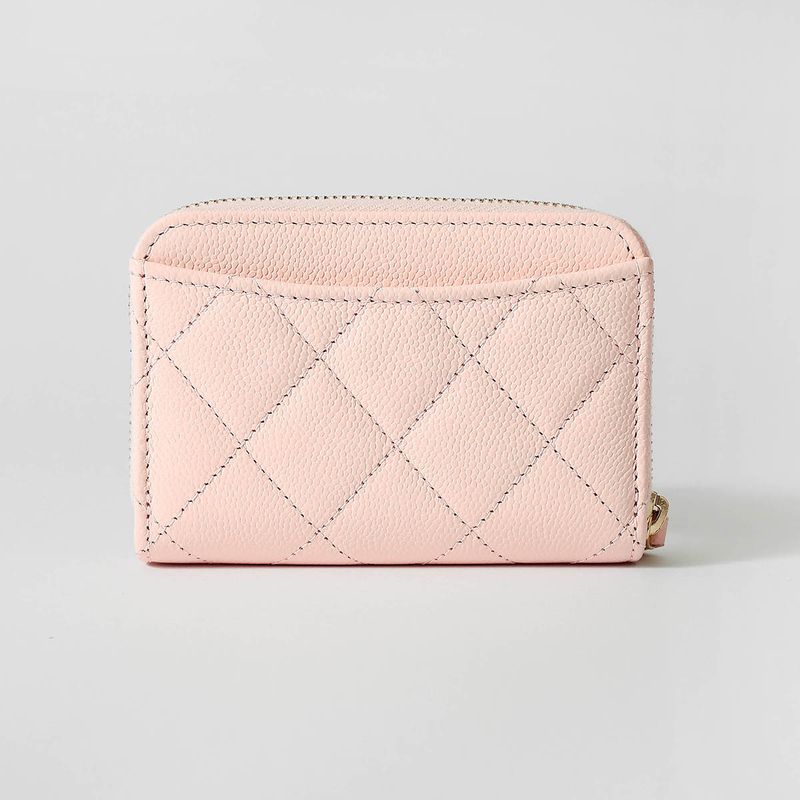 Chanel Coin Case Classic ZIP COIN Purse Pastel Pink