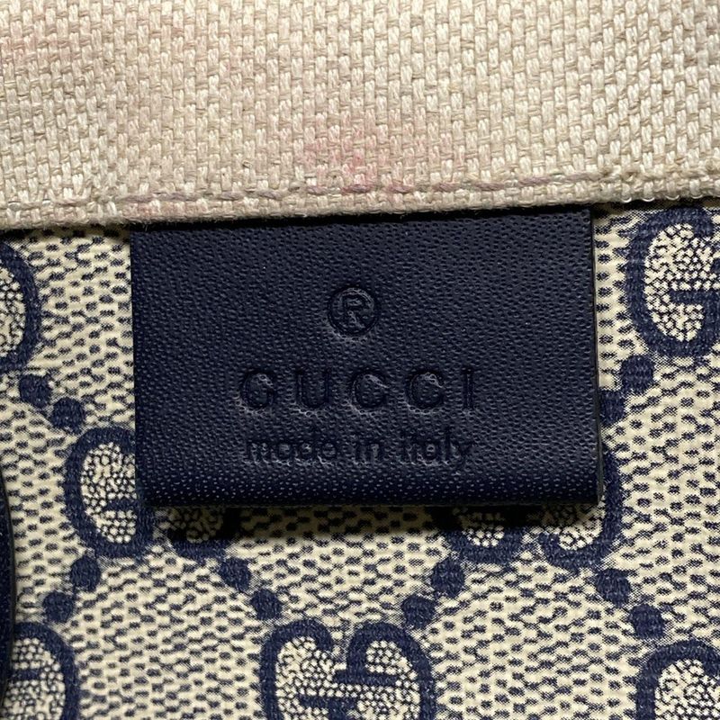 Gucci Tote Bag Gucci Print Small Tote Bag 772144 Ivory And Dark Navy Cotton