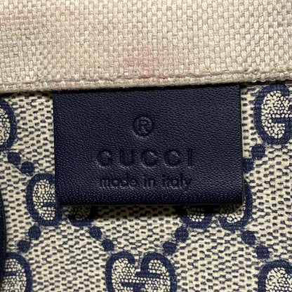 Gucci Tote Bag Gucci Print Small Tote Bag 772144 Ivory And Dark Navy Cotton