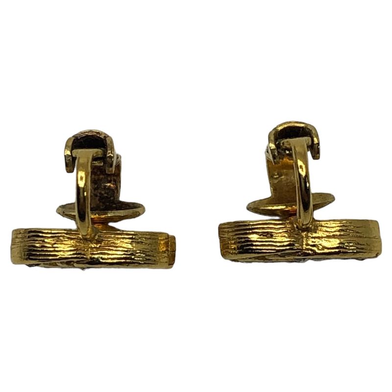 Chanel 70's Coco Mark Rhinestone Earrings Coco Mark Rhinestone Earrings Gold