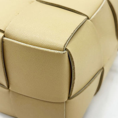 Bottega Veneta Shoulder Cassette Mini Crossbody Bucket Bag Ivory