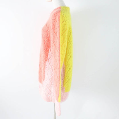 LOEWE S359y14k40 Mohair Trompe L'oeil Sweater/long Sleeve Long Knit Pullover