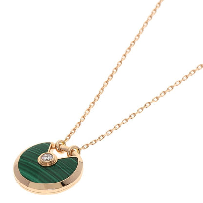 Cartier Amulet De Cartier SM Malachite 1P Diamond Necklace 18K Pink Gold Ladies