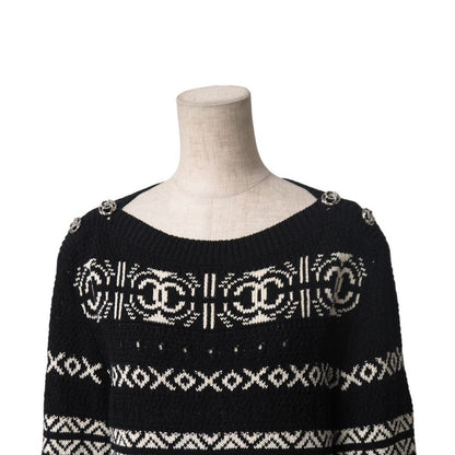 Chanel Knitwear Size 36 20P Total Pattern Coco Mark CC Knit Sweater