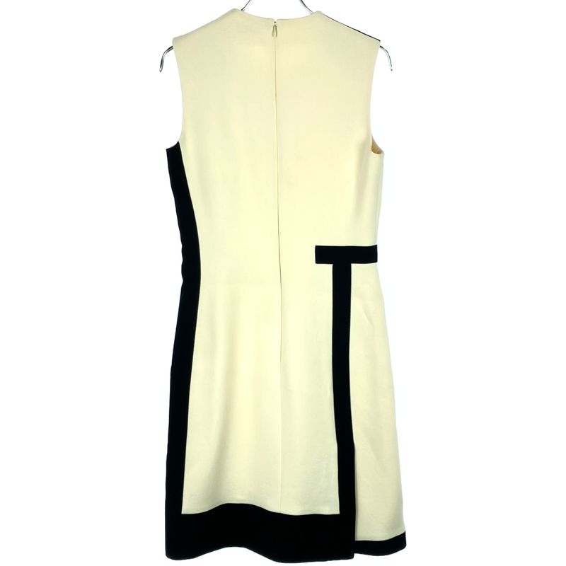 Balenciaga Bicolor Sleeveless Dress 393263 Ivory 34