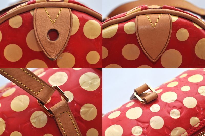 Louis Vuitton Vernis Dot Infinity Papillon Yayoi Kusama Handbag Red LV L2762
