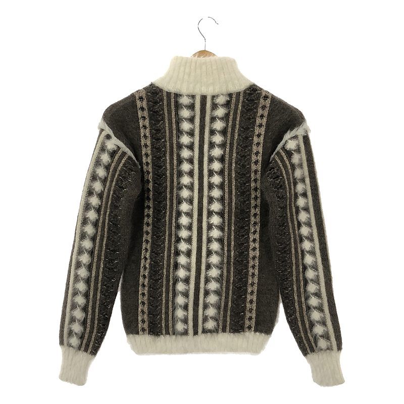 Chanel - Angora Mohair Cashmere Zip-up Knit Cardigan Jacket - 36 - Gray -