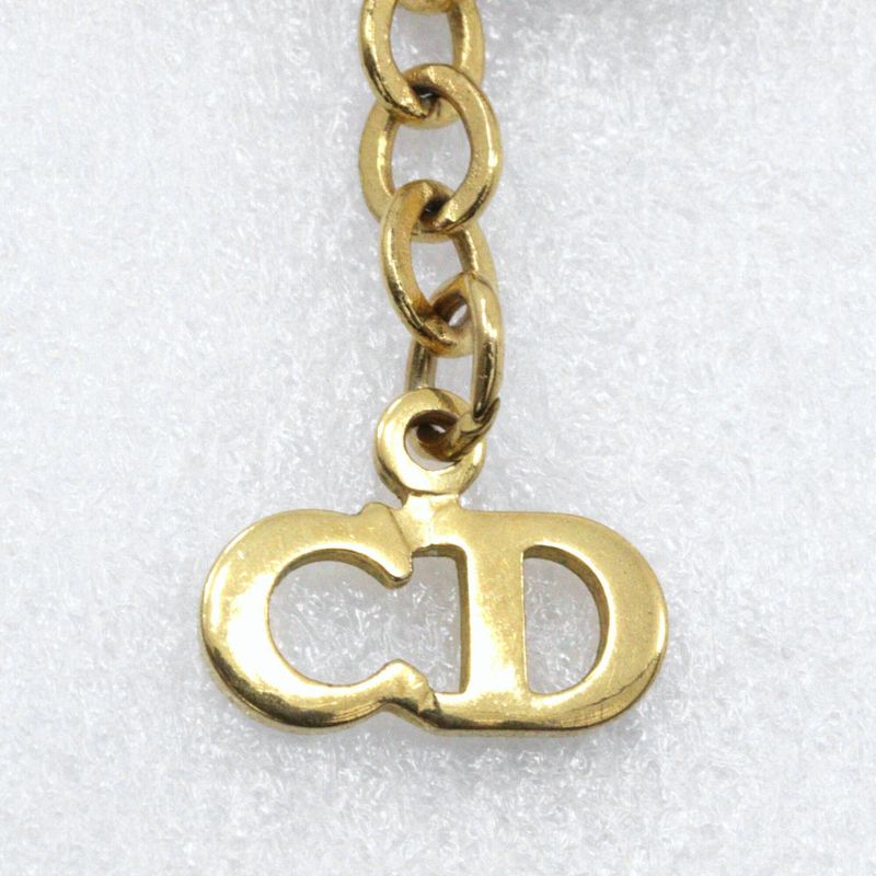 [dior] Christian Dior CD Logo Gold Plated Ladies 4.6g Necklace