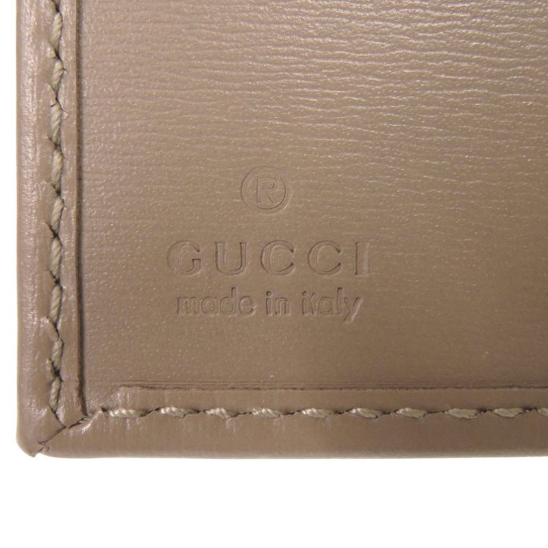 Gucci GG Shadow Medium Wallet 795060 Leather Brown Fold Wallet 1402 Gucci