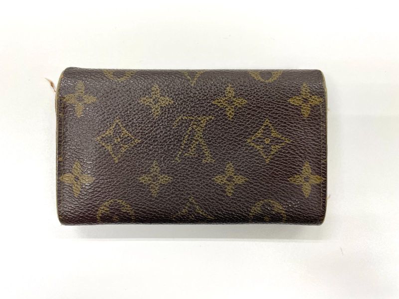 Louis Vuitton Monogram Porte Monet Zip Fold Wallet M61735 Brown Made In France