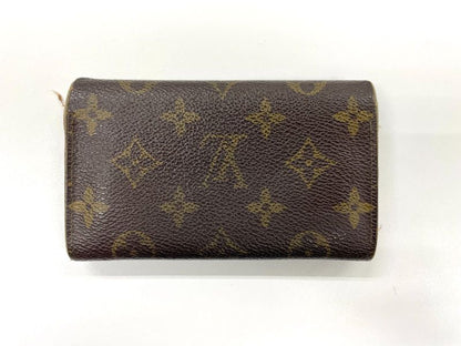 Louis Vuitton Monogram Porte Monet Zip Fold Wallet M61735 Brown Made In France