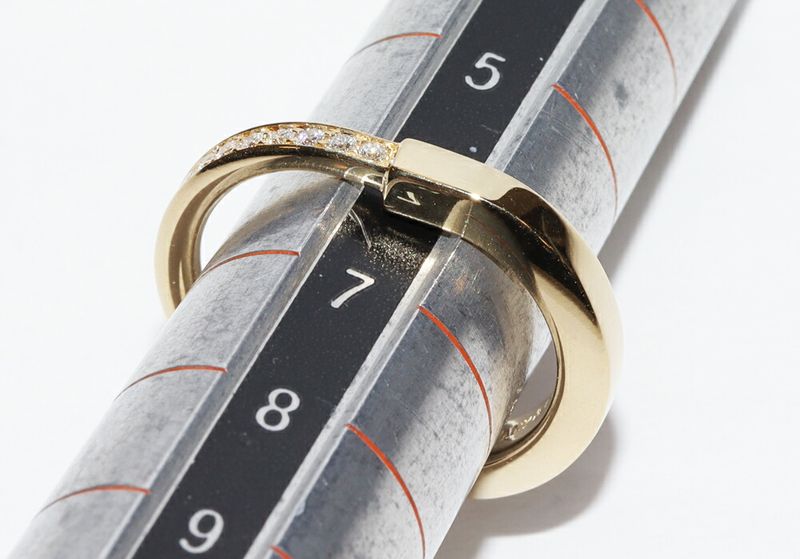 Tiffany & Co Ring 18K Yellow Gold Diamond 013ct Rock Ring