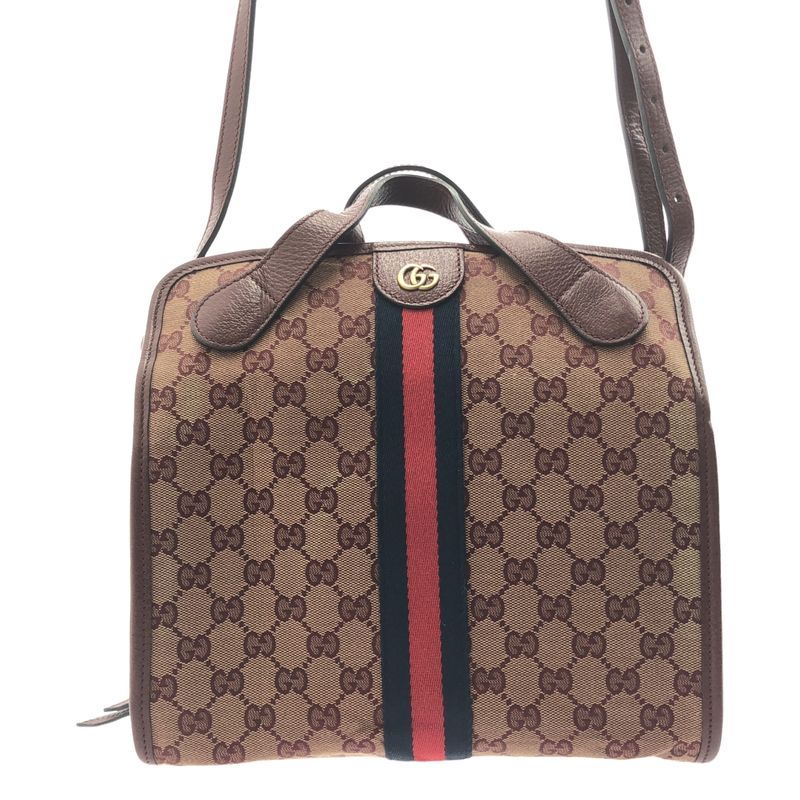 Gucci - Ophidia GG Canvas Shoulder Bag - Red - Women's