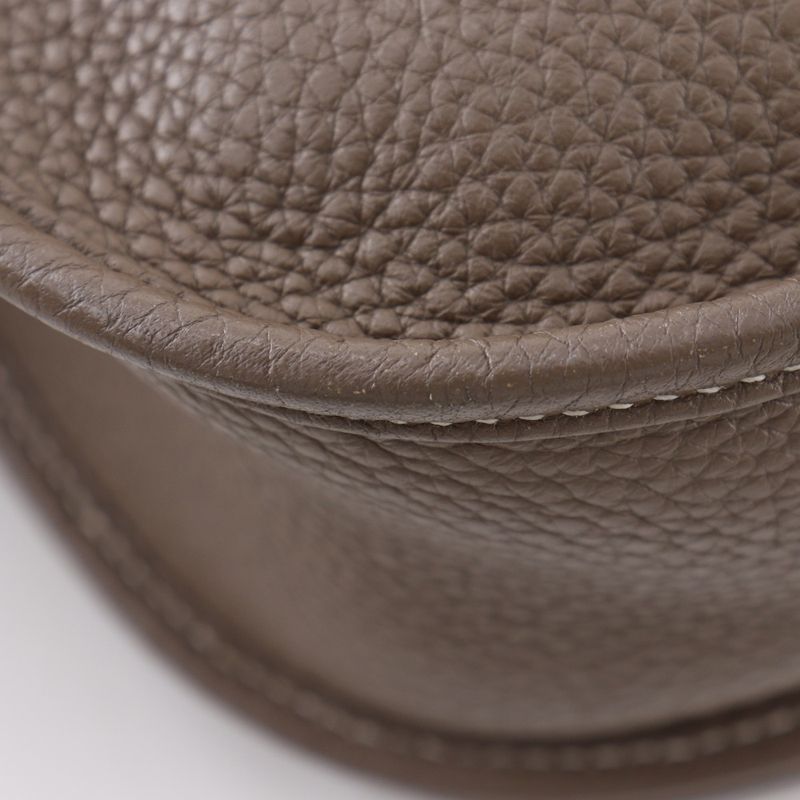 Hermes Evelyn 3GM Evelyn Taurillon Clemence Etoupe Silver Hardware □P Ladies