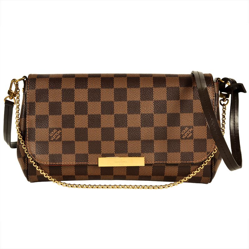 Louis Vuitton Favorite MM Shoulder Bag Damier Ebène N41129