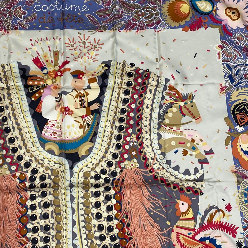 Hermes Costume De Fete Costume De Fete Carre 90 Silk Scarf Multicolor