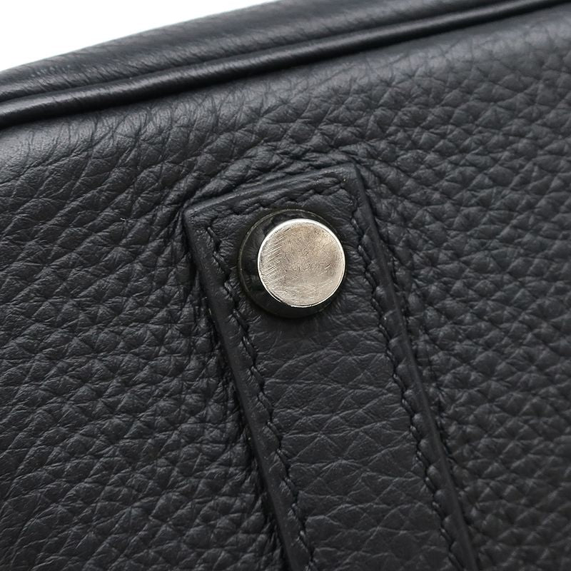 Hermes Handbag Birkin 35 Togo Black Matte Silver Hardware Black D Engraved