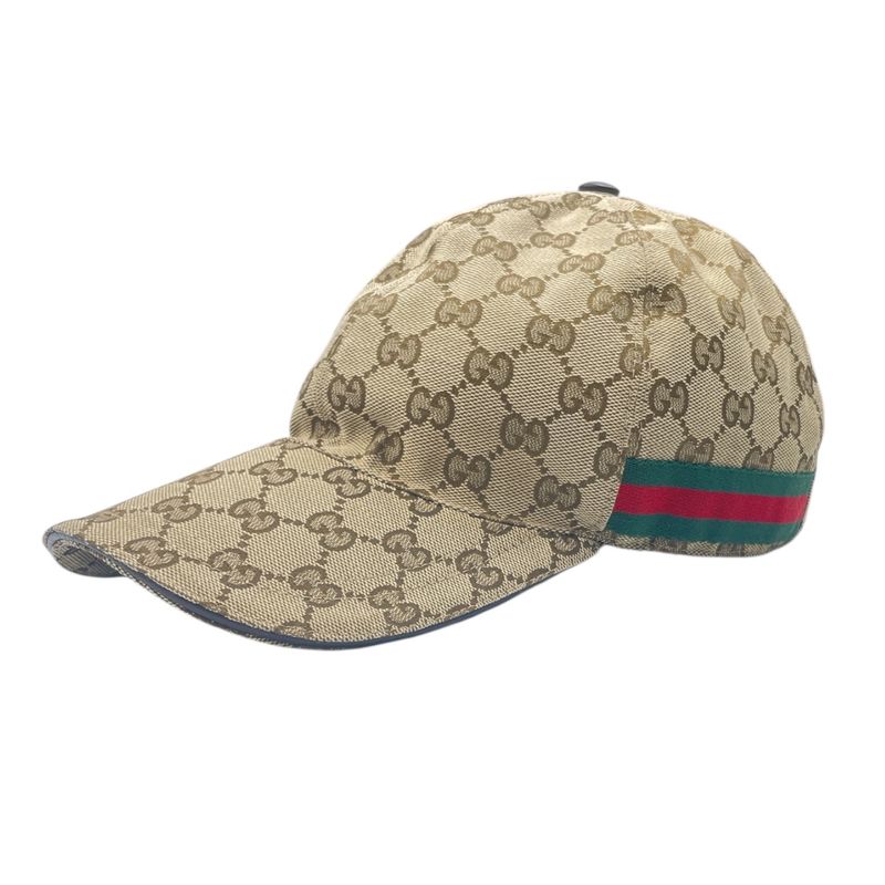 Gucci Men's Baseball Cap GG Canvas L Beige Hat