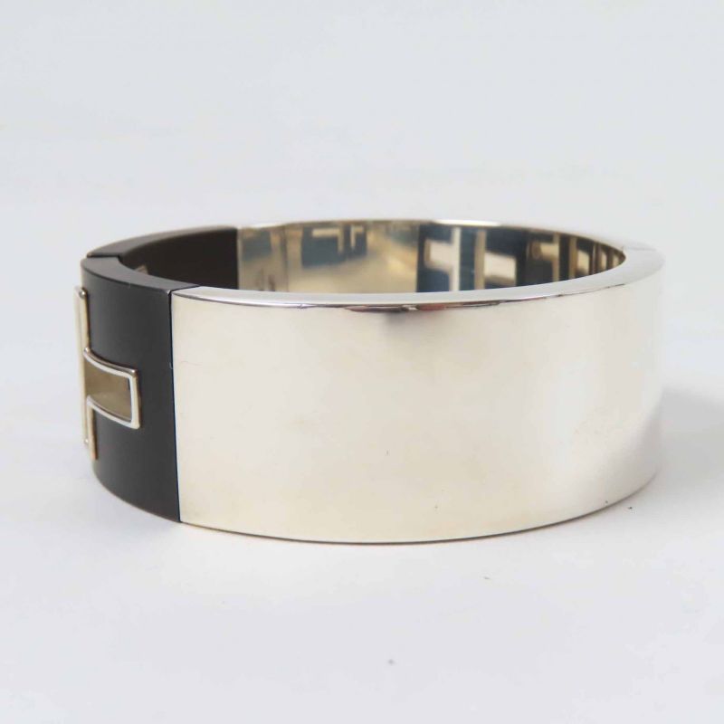 Tiffany & Co T-cut Out Bangle / Bracelet Ag925 Silver Black Ladies