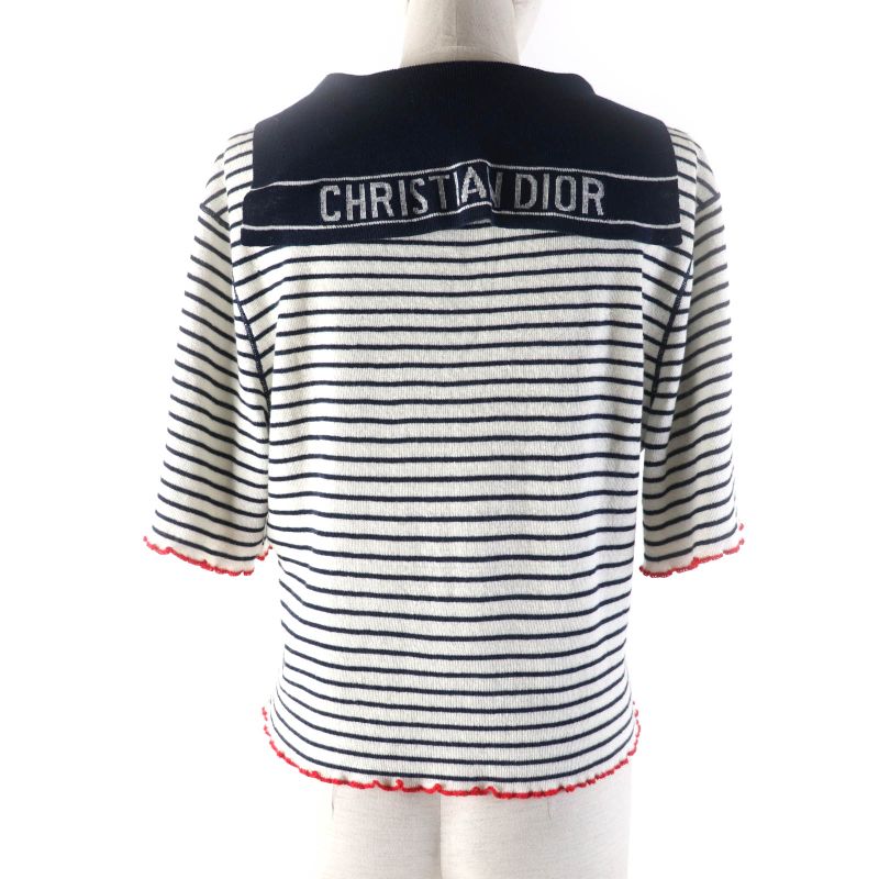 Christian DIOR 24SS 444s67am785 Linen Cashmere Silk Blend Sailor Collar