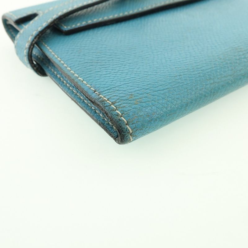 Hermes Kelly Wallet Vaux Epson □K Unisex Bifold Wallet