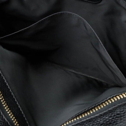 CHANEL CC Timeless Caviar Logo Shoulder Tote Bag Black Leather Purse