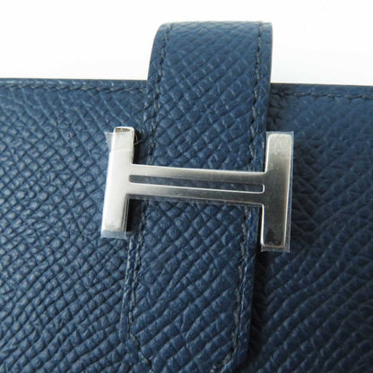 Hermes Bearn Souffle Verso Blue Prus/vert Fizz Silver Hardware Vaux Epson Long