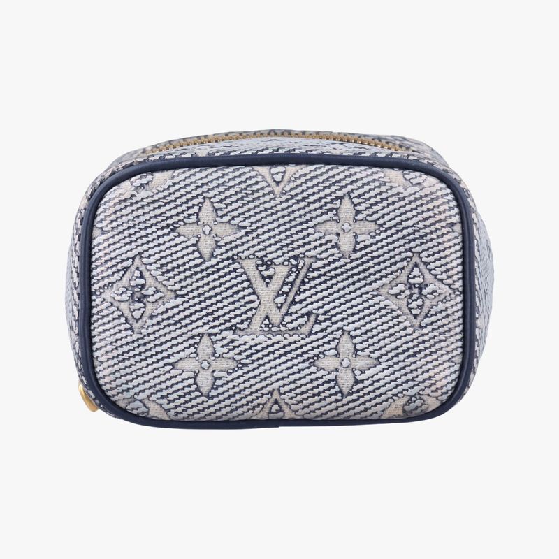 Louis Vuitton Micro Vanity Gray And Blue Monogram Jacquard Denim M82467 IC Chip