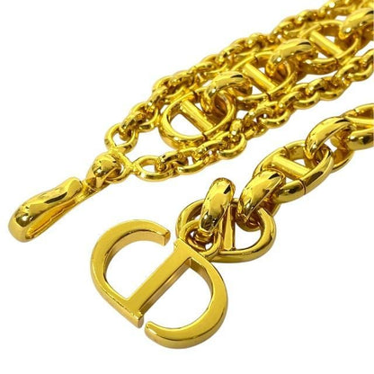 Christian DIOR Chain Belt Accessories CD Logo GP Gold