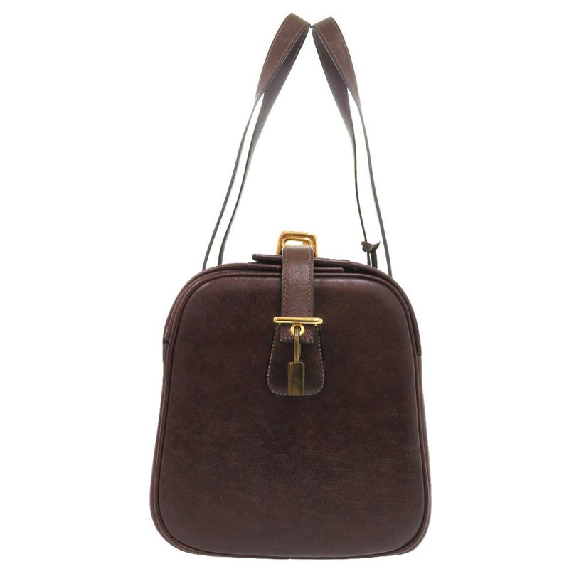 Hermes Vintage Leather Brown Gold Hardware 00H Engraved Vintage Boston Bag