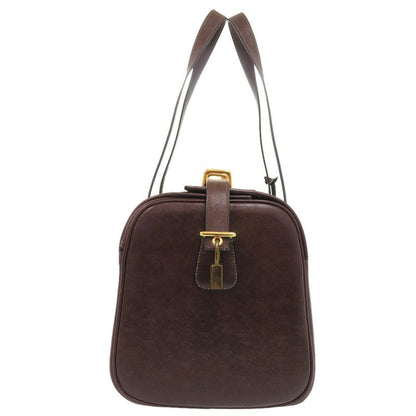 Hermes Vintage Leather Brown Gold Hardware 00H Engraved Vintage Boston Bag