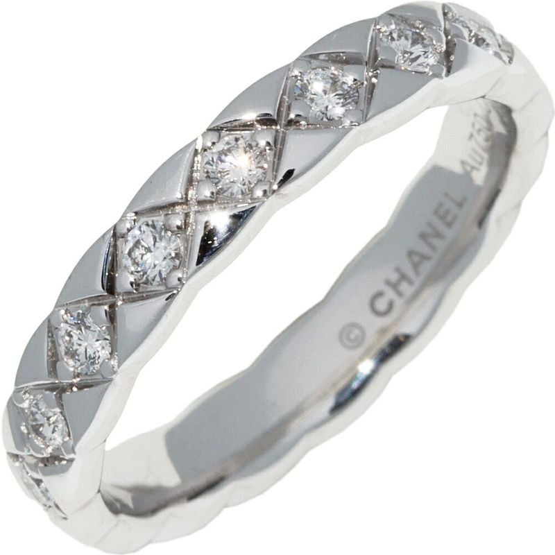 Chanel Ring 18K White Gold 18p(034ct) Diamonds Coco Crush Marriage Ring J11871