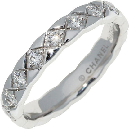 Chanel Ring 18K White Gold 18p(034ct) Diamonds Coco Crush Marriage Ring J11871