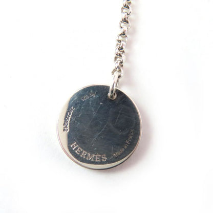 Hermes Exlibris PM Necklace Ag925 Au750 Pendant Silver Gold Made In France