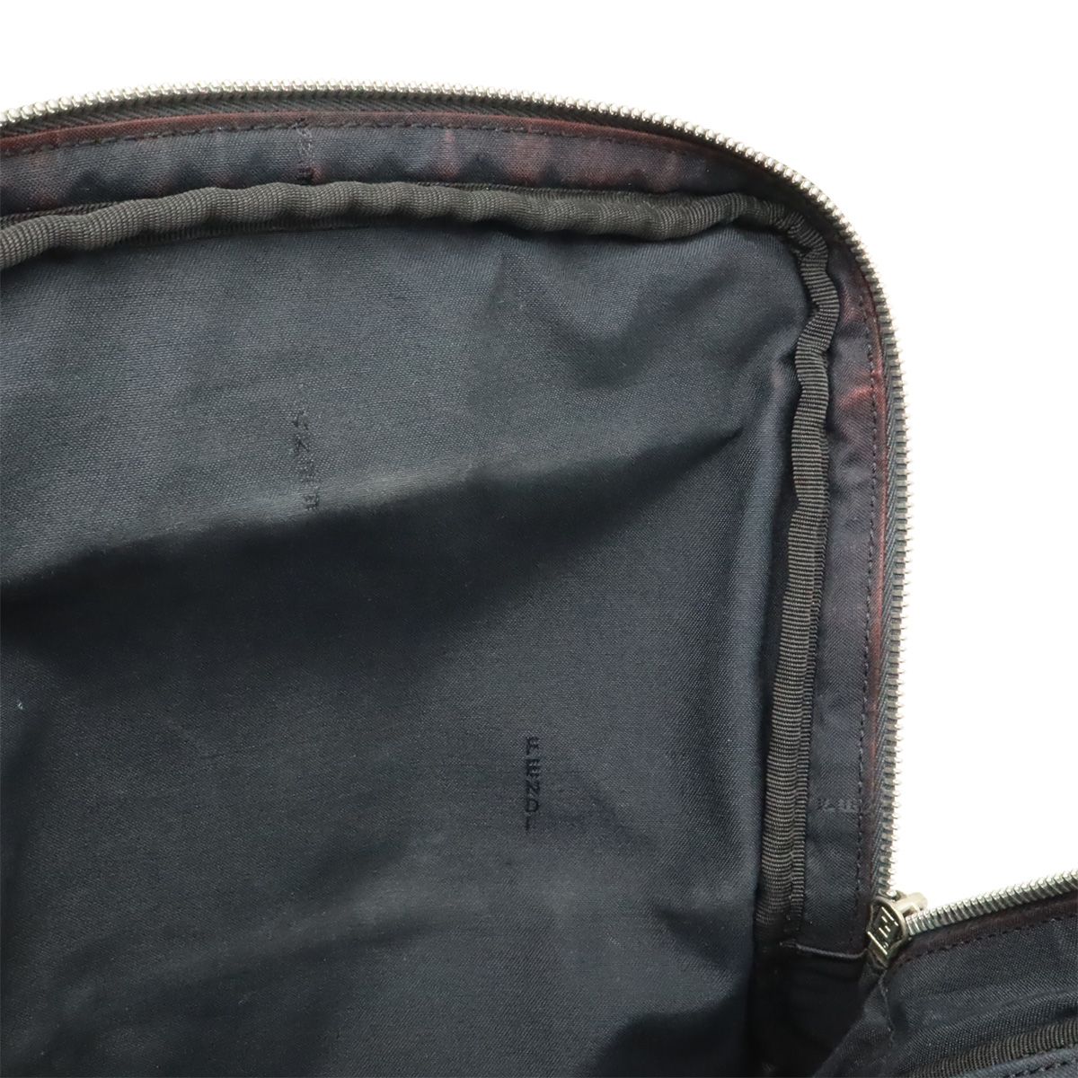 Fendi Celeria FF Logo Backpack Backpack Sac Leather Gray Black Black Silver