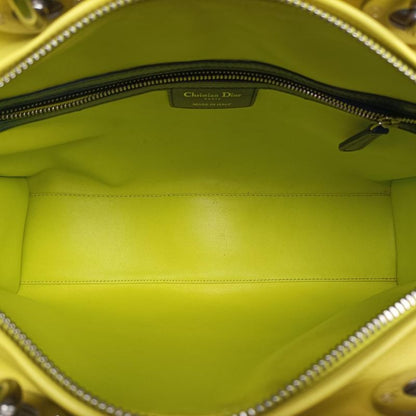 Christian Diorchristian Dior Lady Dior Rose Red And Yellow And Blue Lambskin