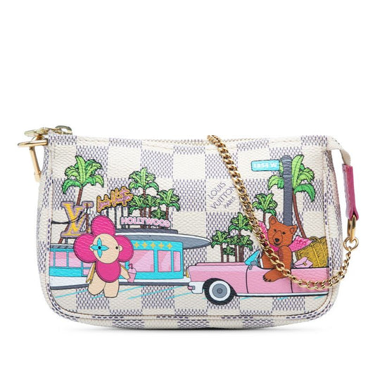 Louis Vuitton Damier Azure Vivienne Mini Pochette Accessoire Pouch Mini Handbag