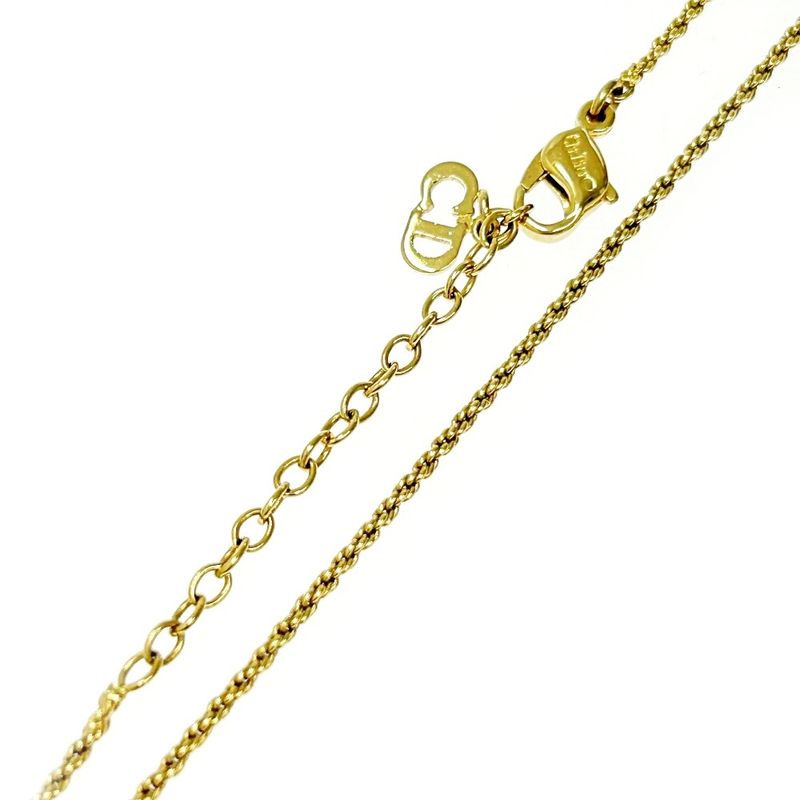 Christian Dior GP Rhinestone Faux Pearl Necklace Women's 305345 Necklace