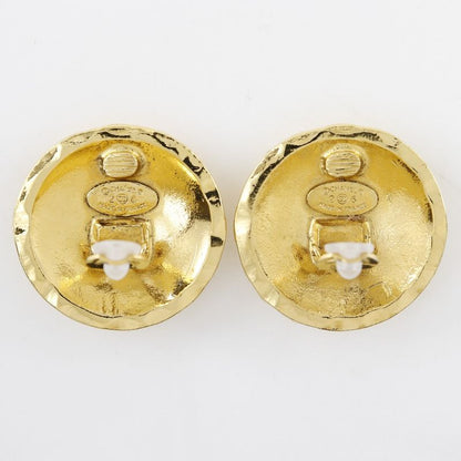 Chanel Coco Mark Matelasse Vintage Gold Plated 26 Ladies 39.8g Earrings