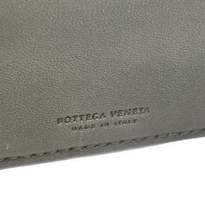 Bottega Veneta Bifold Wallet Intrecciato 113112 Khaki Leather