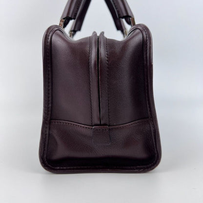 Loewe Anagram Amazona 28 Handbag Brown Leather Vintage Women's
