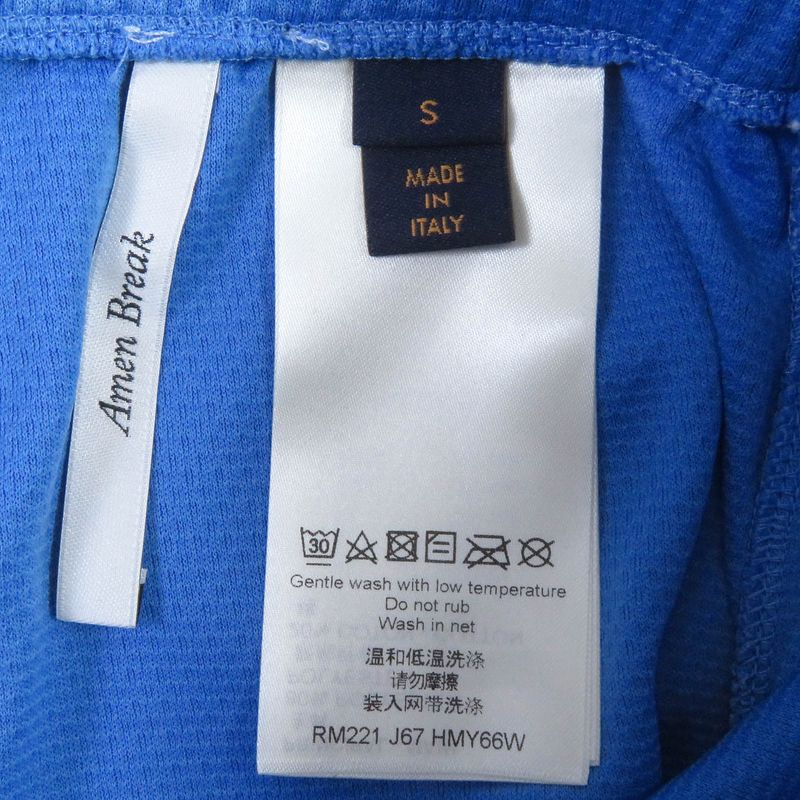 Louis Vuitton 22SS Amen Break Mesh Sports Game Pants Shorts Light Blue S Made