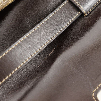 Fendi Mamma Bucket Zucchino 2WAY Clutch Vinyl Brown Women's Shoulder Bag