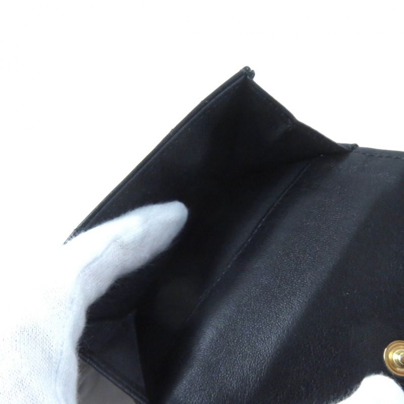 CHANEL Ap1789 19 Small Flap Wallet Lambskin Matelasse With Coco Mark Trifold