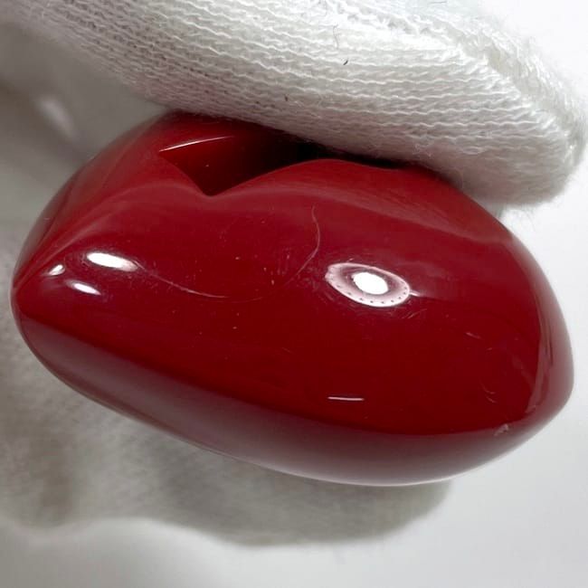 Christian Dior Key Ring Red Silver Excellent Condition Plastic