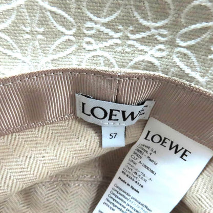 LOEWE K820hb1x41 Anagram Jacquard Logo Leather Use Bucket Hat Ecru/soft White