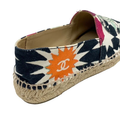 Chanel Flat Shoes Canvas Multicolor Here Mark Espadrilles