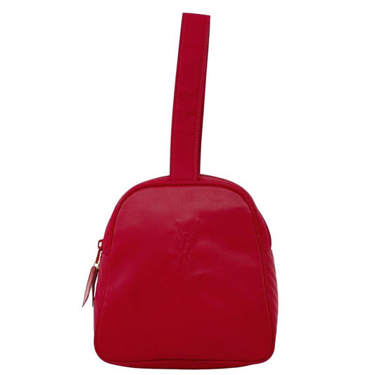 Authentic Yves Saint Laurent YVES Saint Laurent YSL Nylon Handbag Red Bag