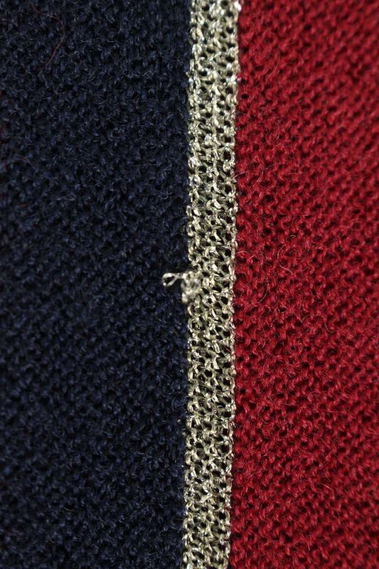 Saint Laurent Paris 16AW 434848 Y1px1 Lame Stripe Cardigan Men's XS